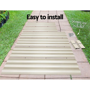 Raised Garden Bed x 2 Greenfingers Galvanised Steel 120cm x 90cm x 30cm - Cream-Planter-Just Juicers