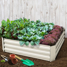 Load image into Gallery viewer, Raised Garden Bed x 2 Greenfingers Galvanised Steel 120cm x 90cm x 30cm - Cream-Planter-Just Juicers