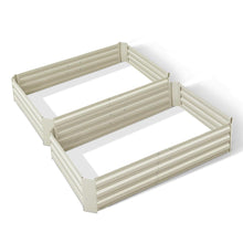 Load image into Gallery viewer, Raised Garden Bed x 2 Greenfingers Galvanised Steel 120cm x 90cm x 30cm - Cream-Planter-Just Juicers