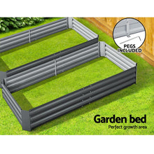 Load image into Gallery viewer, Raised Garden Bed x 2 Greenfingers Galvanised Steel 210cm x 90cm x 30cm - Grey-Just Juicers
