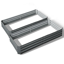 Load image into Gallery viewer, Raised Garden Bed x 2 Greenfingers Galvanised Steel 210cm x 90cm x 30cm - Grey-Just Juicers