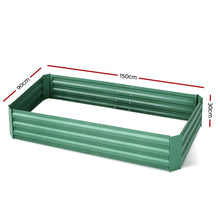 Load image into Gallery viewer, Raised Garden Bed x 2 Greenfingers Galvanised Steel 50cm x 90cm x 30cm - Green-Planter-Just Juicers