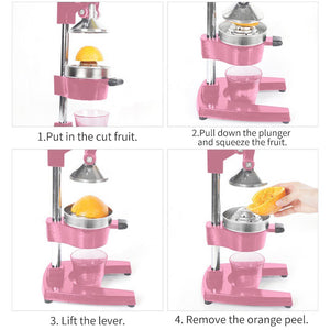 SOGA Commercial Manual Citrus Juicer - Pink-Juicer-Just Juicers