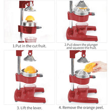 Load image into Gallery viewer, SOGA Commercial Manual Citrus Juicer - Red-Juicer-Just Juicers