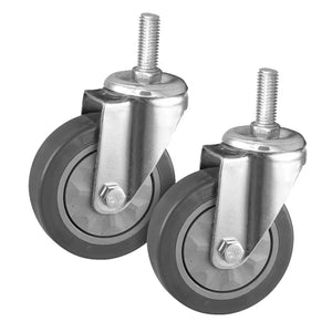 Swivel Castor Wheels Soga 4" Heavy Duty Polyurethane x 2-Bench-Just Juicers