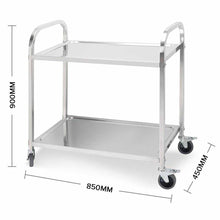 Load image into Gallery viewer, Utility Food Cart SOGA 2 Tier 85 x 45 x 90 cm Stainless Steel-Bench-Just Juicers