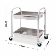 Load image into Gallery viewer, Utility Food Cart Soga 2 Tier 75 x 40 x 83cm Stainless Steel-Bench-Just Juicers