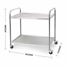 Load image into Gallery viewer, Utility Food Trolley Soga 2 Tier 86 x 54 x 94 cm Stainless Steel-Bench-Just Juicers