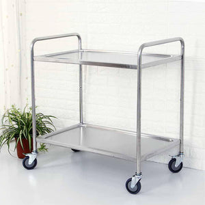 Utility Food Trolley Soga 2 Tier 86 x 54 x 94 cm Stainless Steel-Bench-Just Juicers