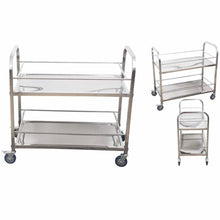 Load image into Gallery viewer, Utility Food Trolley Soga 2 Tier 95 x 50 x 95 cm Stainless Steel-Bench-Just Juicers