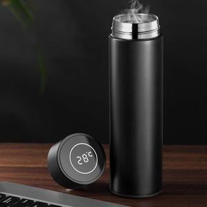 Vacuum Flask Soga Smart LCD 500ml Stainless Steel - Black-Bottle-Just Juicers