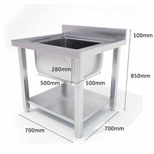 Load image into Gallery viewer, Work Bench Sink Soga 70 x 70 x 85cm - Stainless Steel-Bench-Just Juicers