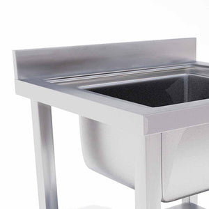 Work Bench Sink Soga 70 x 70 x 85cm - Stainless Steel-Bench-Just Juicers