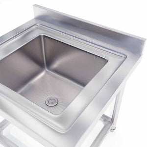Work Bench Sink Soga 70 x 70 x 85cm With Blank Base - Stainless Steel-Bench-Just Juicers