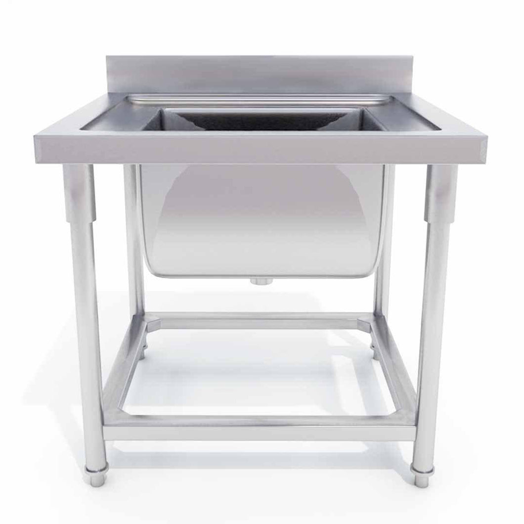 Work Bench Sink Soga 70 x 70 x 85cm With Blank Base - Stainless Steel-Bench-Just Juicers