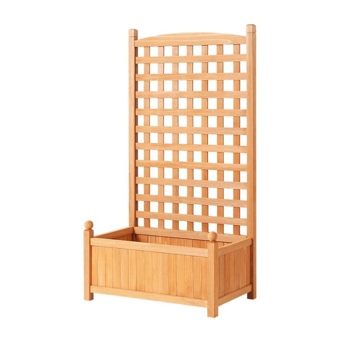 wooden planter box + wooden planter boxes australia + wood planter box - planter box with trellis australia